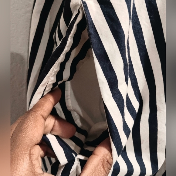 Loft Striped Poplin Short Sleeve Pocket Shirtdress size XS - Picture 7 of 9
